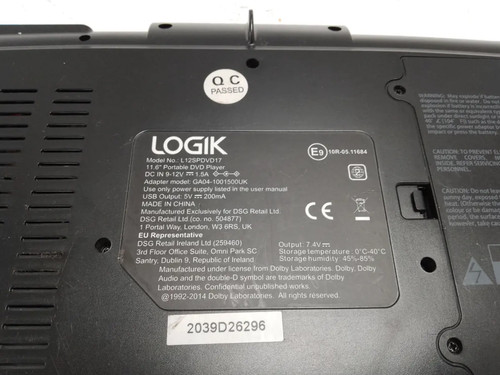 Logik l12spdvd17 swivel - l12spdvd17, 11"
